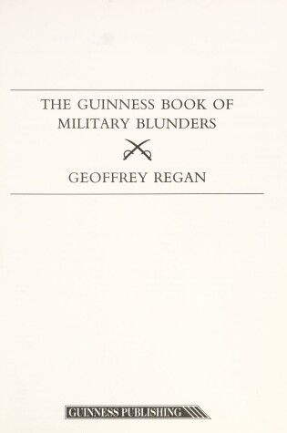 Cover of The Guinness Book of Military Blunders