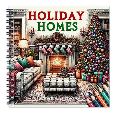 Book cover for Holiday Homes Adult Coloring Book