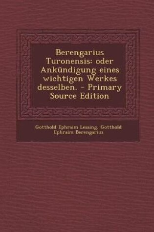 Cover of Berengarius Turonensis