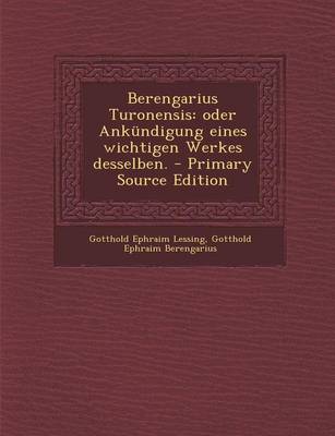 Book cover for Berengarius Turonensis