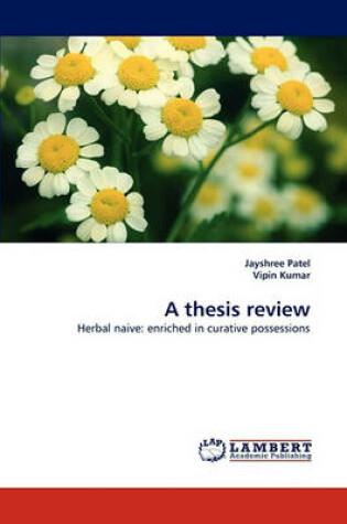 Cover of A thesis review