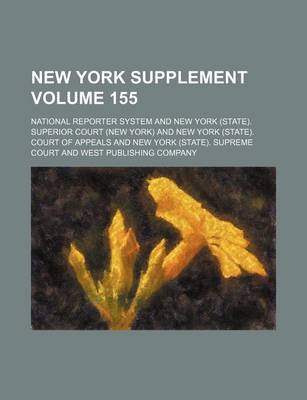 Book cover for New York Supplement Volume 155