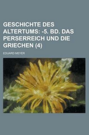 Cover of Geschichte Des Altertums (4)