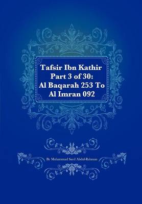 Book cover for Tafsir Ibn Kathir Part 3 of 30