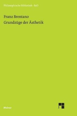 Cover of Grundzuge der AEsthetik