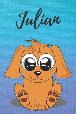 Book cover for Julian dog coloring book / notebook / journal / diary