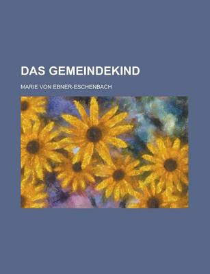 Book cover for Das Gemeindekind; Erzahlung