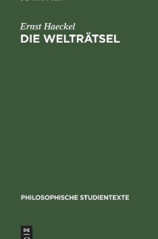 Cover of Die Welträtsel