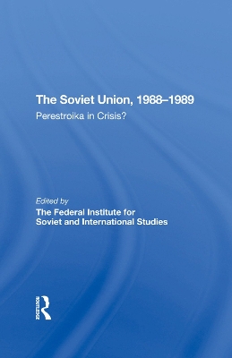 Book cover for The Soviet Union 19881989