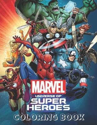 Book cover for Marvel Universe of Super Heroes Coloring Book