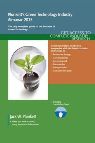 Cover of Plunkett's Green Technology Industry Almanac 2015