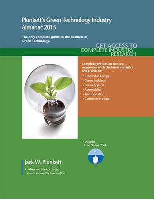 Book cover for Plunkett's Green Technology Industry Almanac 2015