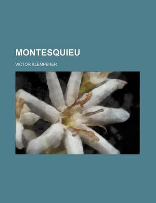 Book cover for Montesquieu (1)