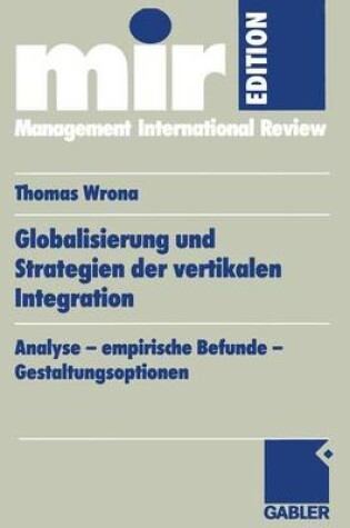 Cover of Globalisierung und Strategien der vertikalen Integration