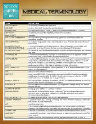 Cover of Medical Terminology (Speedy Study Guide)
