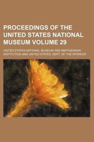 Cover of Proceedings of the United States National Museum Volume 29