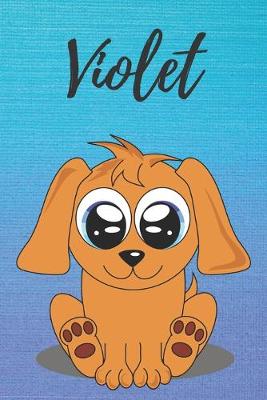 Book cover for Violet dog coloring book / notebook / journal / diary