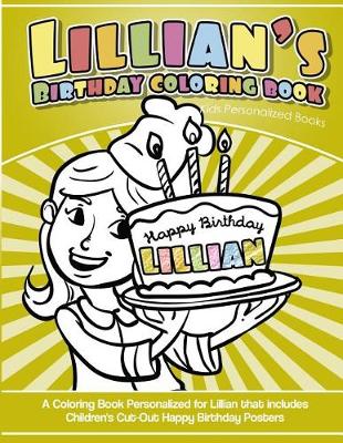 Book cover for Lillian's Birthday Coloring Book Kids Personalized Books