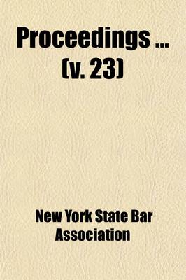 Book cover for Proceedings (Volume 23)