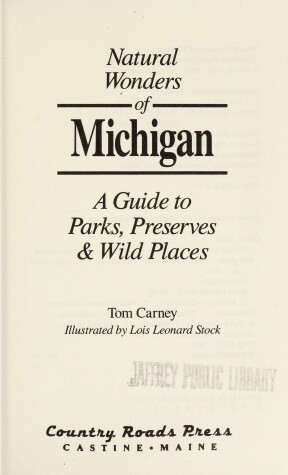 Book cover for Natural Wonders of Michigan