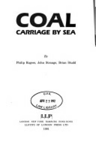 Cover of Coal Carriage by Sea
