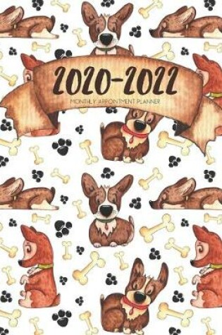 Cover of 2020-2022 Three 3 Year Planner Watercolor Dogs Monthly Calendar Gratitude Agenda Schedule Organizer