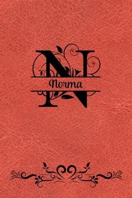 Book cover for Split Letter Personalized Name Journal - Norma