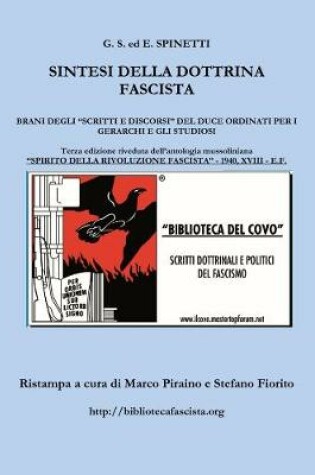 Cover of Sintesi Della Dottrina Fascista