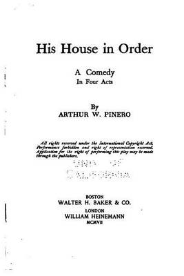 Book cover for His house in order, a comedy in four acts