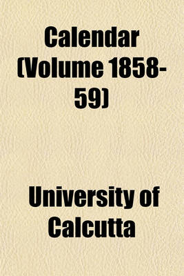 Book cover for Calendar (Volume 1858-59)