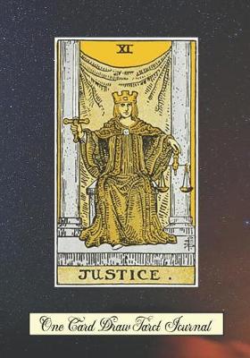 Book cover for Justice One Card Draw Tarot Journal