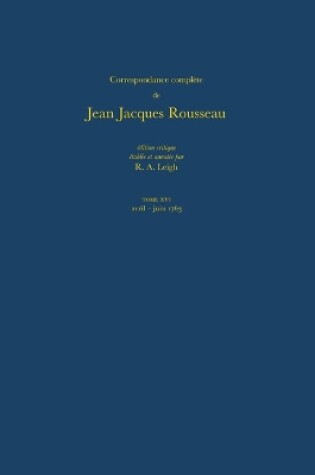 Cover of Correspondence Complete De Rousseau 16
