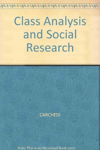 Book cover for Class Analysis and Social Research