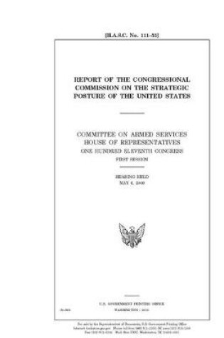 Cover of Report of the Congressional Commission on the Strategic Posture of the United States