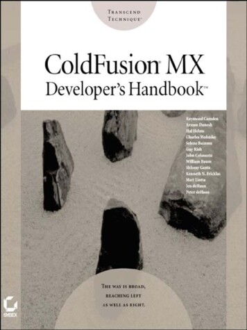 Book cover for ColdFusion MX Developer's Handbook