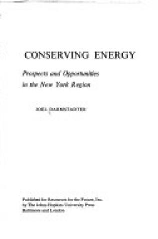 Cover of Conserving Energy