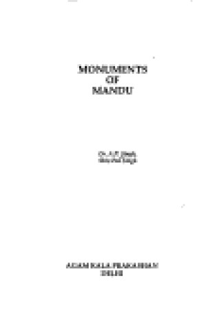 Cover of Monuments of Mandu