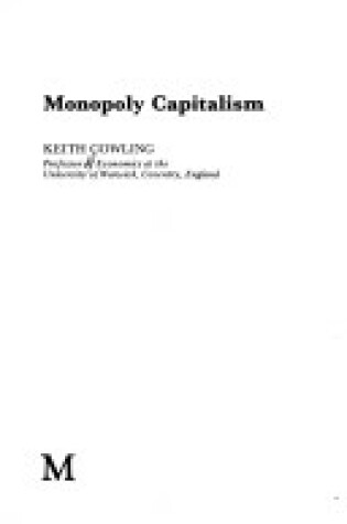 Cover of Monopoly Capitalism
