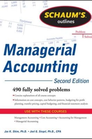 Cover of Schaum's Outline of Managerial Accounting