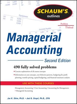 Book cover for Schaum's Outline of Managerial Accounting