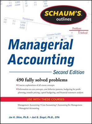 Cover of Schaum's Outline of Managerial Accounting