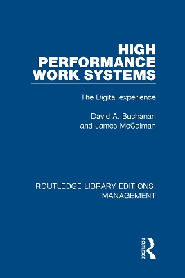 Book cover for High Performance Work Systems