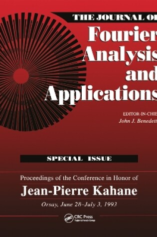 Cover of Journal of Fourier Analysis and Applications Special Issue