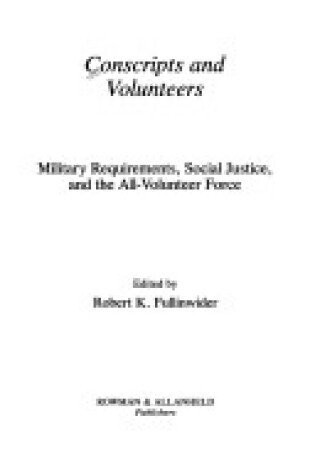 Cover of Conscripts and Volunteers