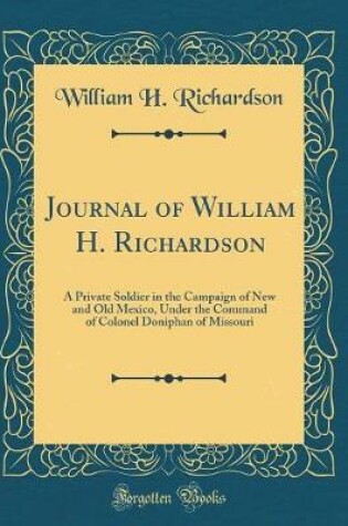 Cover of Journal of William H. Richardson