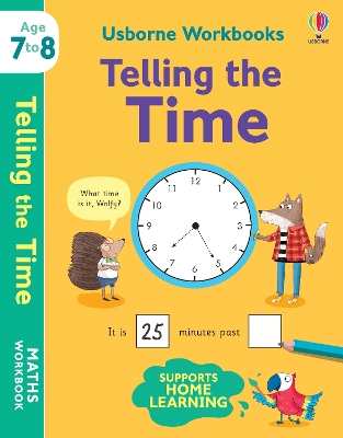 Book cover for Usborne Workbooks Telling the Time 7-8