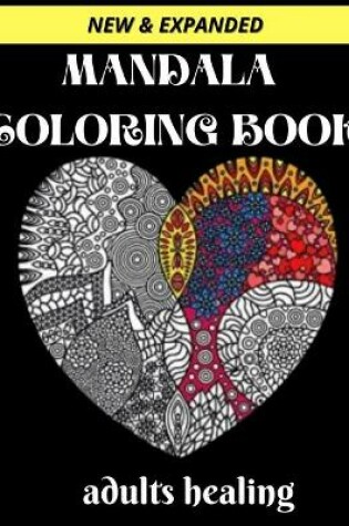 Cover of mandala coloring book adults healing