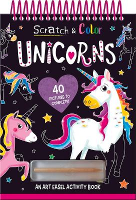 Book cover for Scratch and Color Unicorns