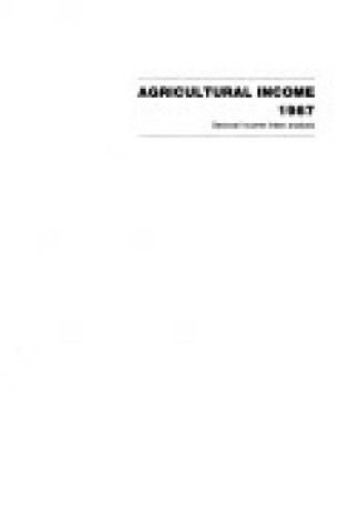 Cover of Agricultural Income 1987
