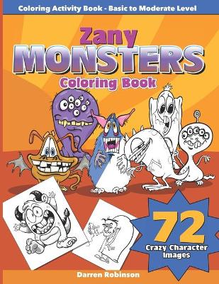 Book cover for Zany Monsters Coloring Book